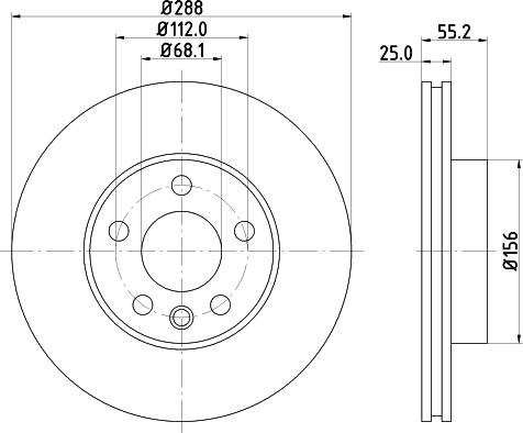 HELLA 8DD 355 104-481 - Jarrulevy inparts.fi