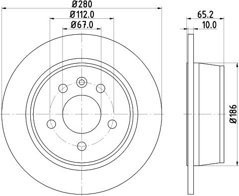 HELLA 8DD 355 104-541 - Jarrulevy inparts.fi