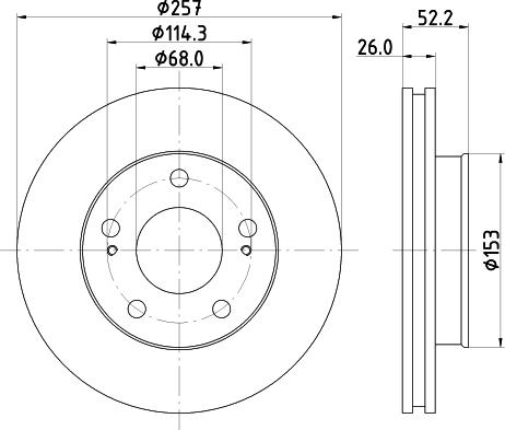 HELLA 8DD 355 104-561 - Jarrulevy inparts.fi