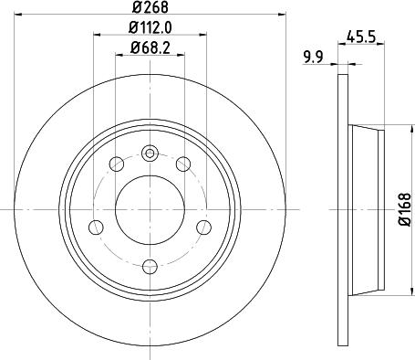 HELLA 8DD 355 104-501 - Jarrulevy inparts.fi