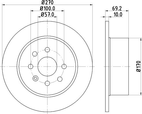 HELLA 8DD 355 104-661 - Jarrulevy inparts.fi