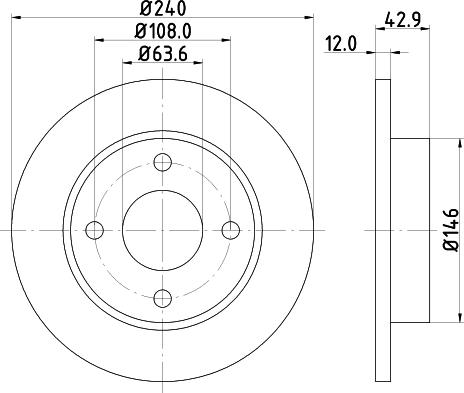 HELLA 8DD 355 104-631 - Jarrulevy inparts.fi