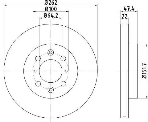 HELLA 8DD 355 104-041 - Jarrulevy inparts.fi