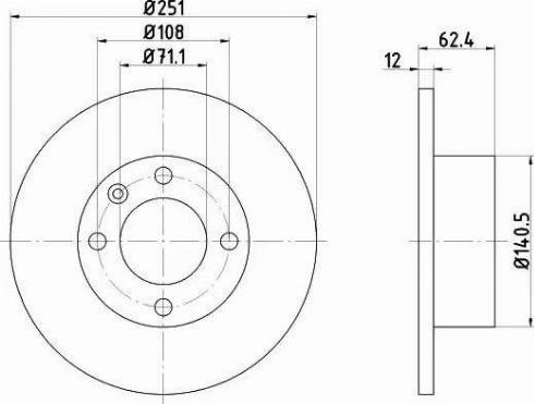 HELLA 8DD 355 104-831 - Jarrulevy inparts.fi