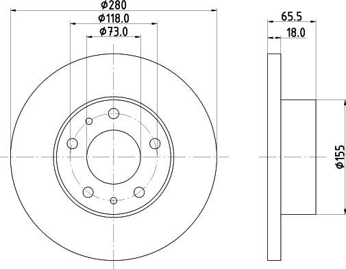 HELLA 8DD 355 104-391 - Jarrulevy inparts.fi