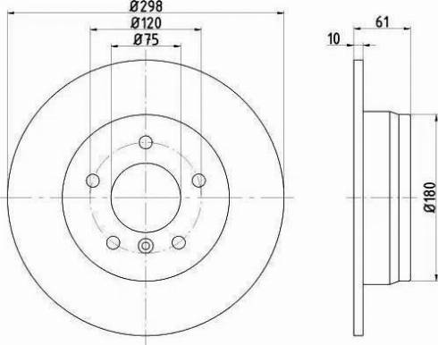 HELLA 8DD 355 104-801 - Jarrulevy inparts.fi