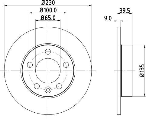 HELLA 8DD 355 105-412 - Jarrulevy inparts.fi