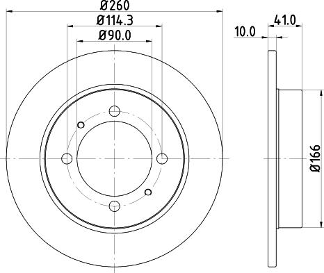 HELLA 8DD 355 105-472 - Jarrulevy inparts.fi