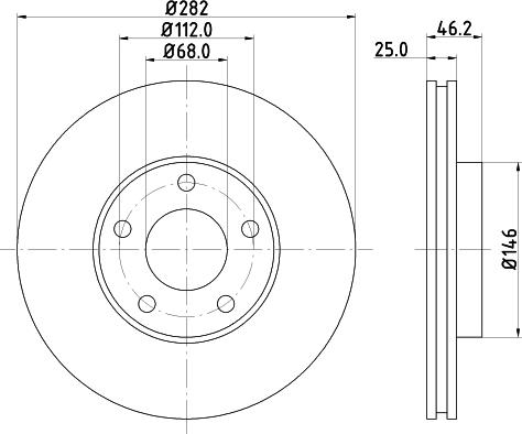 HELLA 8DD 355 105-551 - Jarrulevy inparts.fi