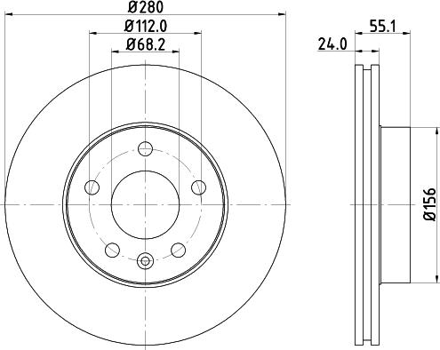 HELLA 8DD 355 105-591 - Jarrulevy inparts.fi