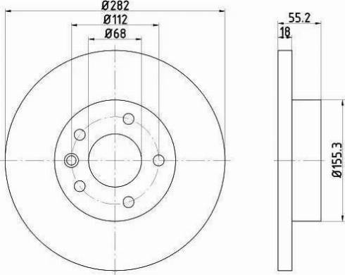 HELLA 8DD 355 105-571 - Jarrulevy inparts.fi