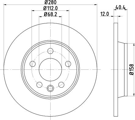 HELLA 8DD 355 105-611 - Jarrulevy inparts.fi