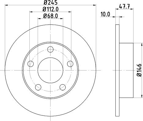 HELLA 8DD 355 105-681 - Jarrulevy inparts.fi