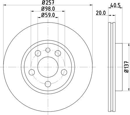 HELLA 8DD 355 105-621 - Jarrulevy inparts.fi