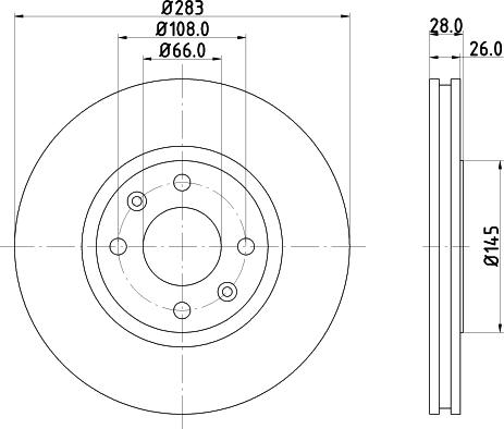 HELLA 8DD 355 105-051 - Jarrulevy inparts.fi