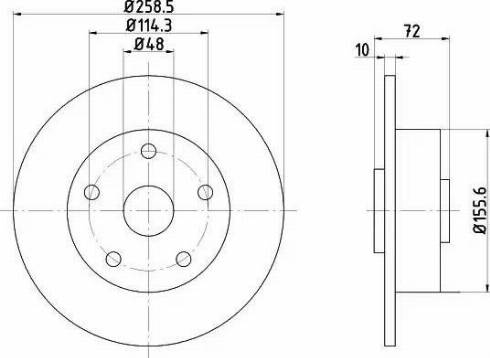 HELLA 8DD 355 105-061 - Jarrulevy inparts.fi