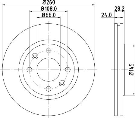 HELLA 8DD 355 105-031 - Jarrulevy inparts.fi