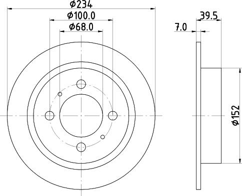 HELLA 8DD 355 105-151 - Jarrulevy inparts.fi