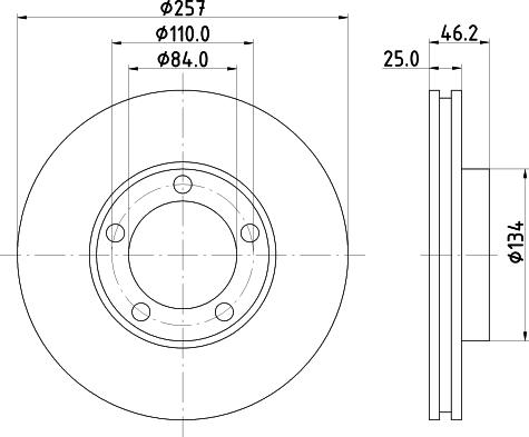 HELLA 8DD 355 134-041 - Jarrulevy inparts.fi