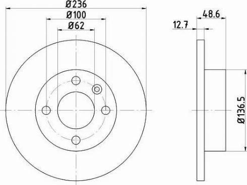 HELLA 8DD 355 105-891 - Jarrulevy inparts.fi