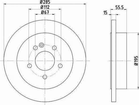 HELLA 8DD 355 122-121 - Jarrulevy inparts.fi