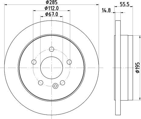 HELLA 8DD 355 105-851 - Jarrulevy inparts.fi