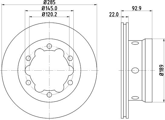 HELLA 8DD 355 105-811 - Jarrulevy inparts.fi