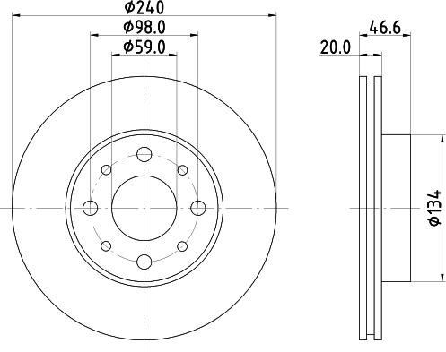 HELLA 8DD 355 105-881 - Jarrulevy inparts.fi