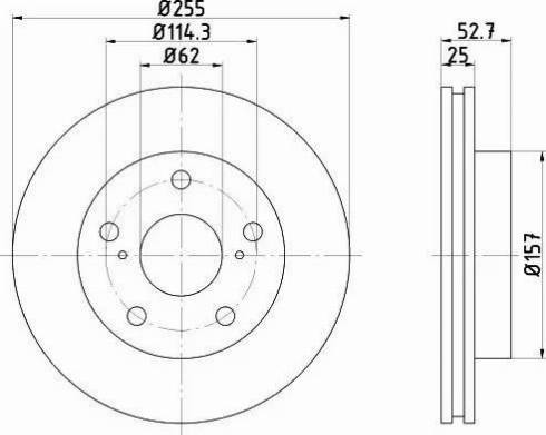 HELLA 8DD 355 105-241 - Jarrulevy inparts.fi