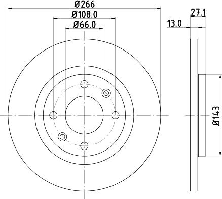 HELLA 8DD 355 105-751 - Jarrulevy inparts.fi