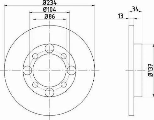 HELLA 8DD 355 105-781 - Jarrulevy inparts.fi