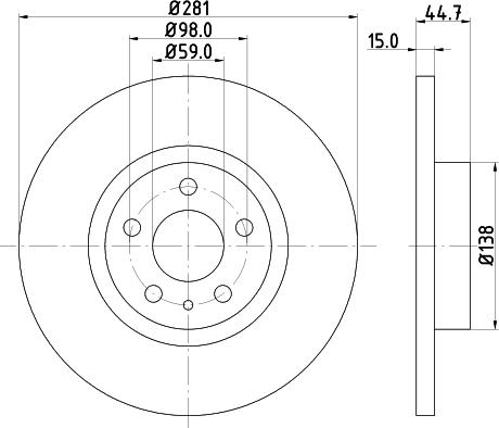 HELLA 8DD 355 106-451 - Jarrulevy inparts.fi