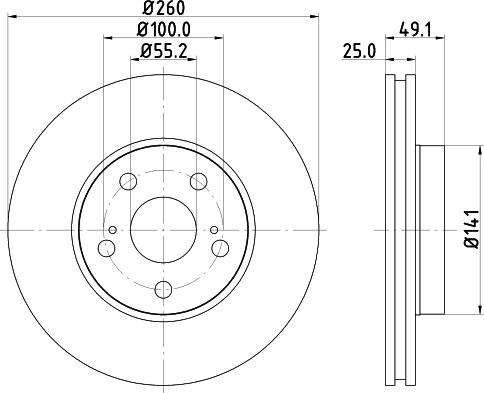 HELLA 8DD 355 106-511 - Jarrulevy inparts.fi