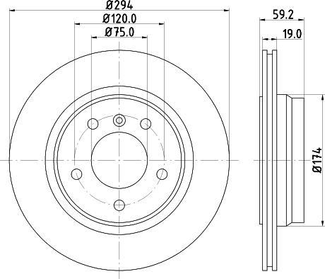 HELLA 8DD 355 124-011 - Jarrulevy inparts.fi