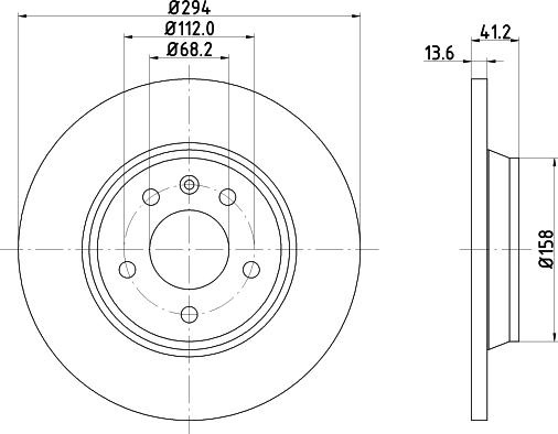 HELLA 8DD 355 106-661 - Jarrulevy inparts.fi