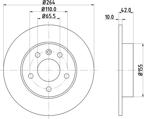 HELLA 8DD 355 106-111 - Jarrulevy inparts.fi