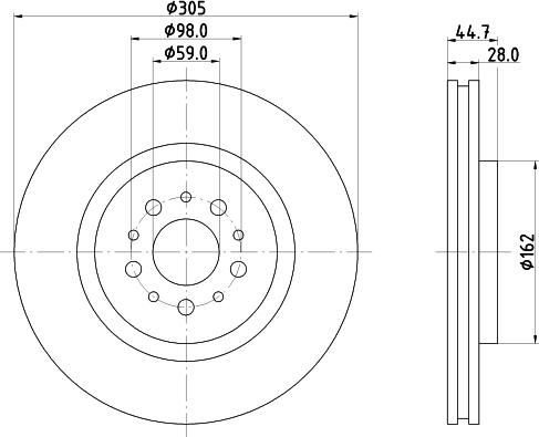 HELLA 8DD 355 106-171 - Jarrulevy inparts.fi