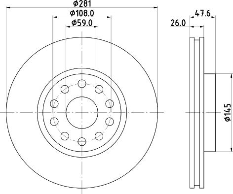 HELLA 8DD 355 106-301 - Jarrulevy inparts.fi