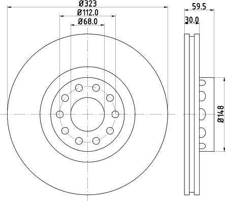 HELLA 8DD 355 106-702 - Jarrulevy inparts.fi