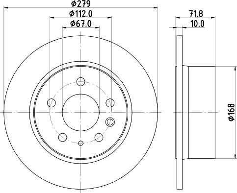 HELLA 8DD 355 100-991 - Jarrulevy inparts.fi