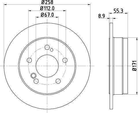 HELLA 8DD 355 100-961 - Jarrulevy inparts.fi