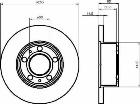 HELLA 8DD 355 100-451 - Jarrulevy inparts.fi