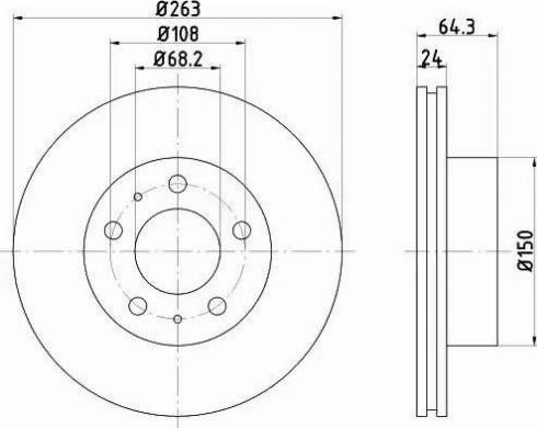 HELLA 8DD 355 100-461 - Jarrulevy inparts.fi