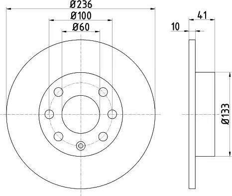 HELLA 8DD 355 100-411 - Jarrulevy inparts.fi