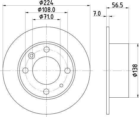 HELLA 8DD 355 100-681 - Jarrulevy inparts.fi