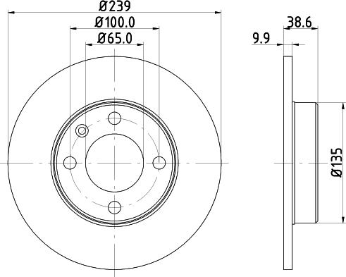 HELLA 8DD 355 100-051 - Jarrulevy inparts.fi