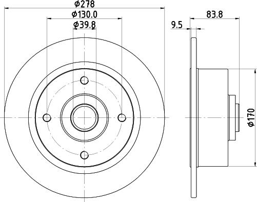 HELLA 8DD 355 100-101 - Jarrulevy inparts.fi