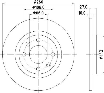 HELLA 8DD 355 100-851 - Jarrulevy inparts.fi