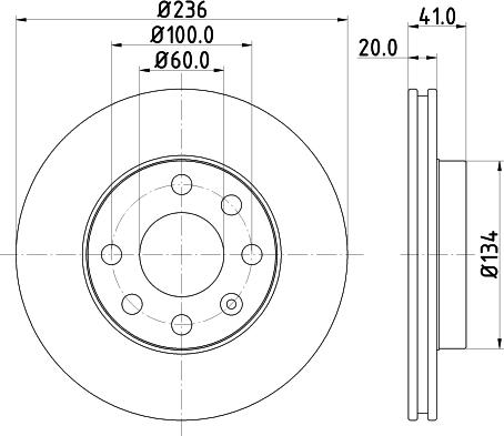 HELLA 8DD 355 100-821 - Jarrulevy inparts.fi