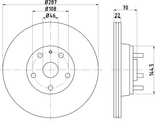 HELLA 8DD 355 100-871 - Jarrulevy inparts.fi